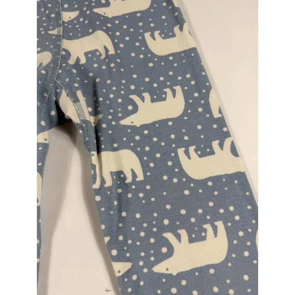 Hanna Andersson Blue Polar Bear Organic Cotton Pajama Set Size 8 (130 cm)